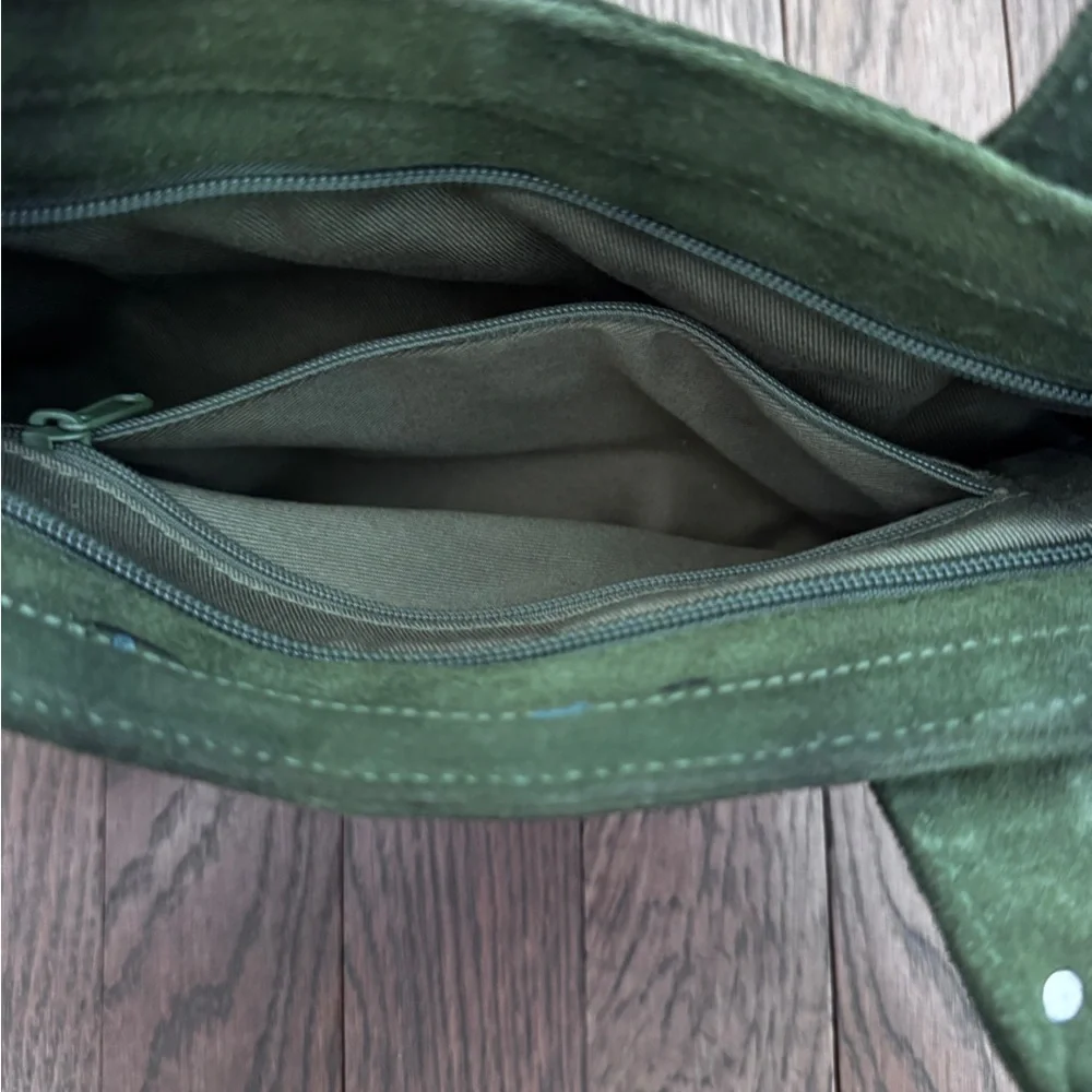 Ann Taylor Loft Green Suede Bag - Picture 6 of 13